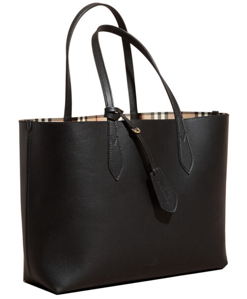 Burberry The Medium Reversible Tote in Haymarket Check and Leather 40496351